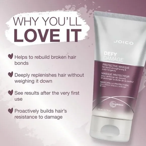 $6❤️‍🔥 Joico Defy Damage Protective Masque Travel Size NEW Mask Hair - Picture 3 of 7